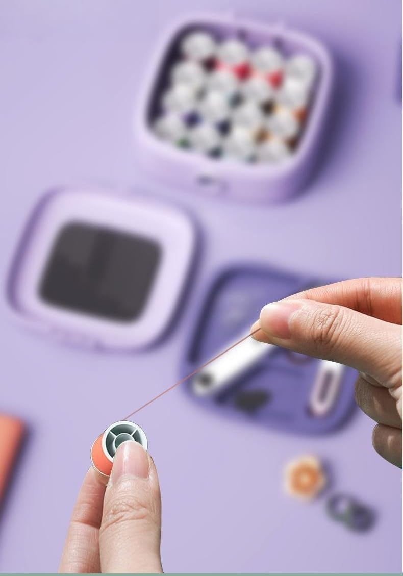 Sewing Kit with Case Magnetic Pad for Needles Portable DIY Sewing Supplies for Home Traveler, Adults, Beginner, Emergency, Kids Contains Thread, Scissors, Needles, Measure