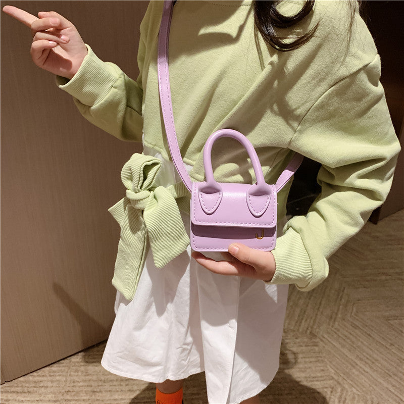 Shoulder Bag Girls Kids Children Handbags Portable Mini Coin Purse Messenger Crossbody Bag PU Mini Flip Bag Makeup Accessories Bags Gift Travel Holiday little small 9 * 4 * 13