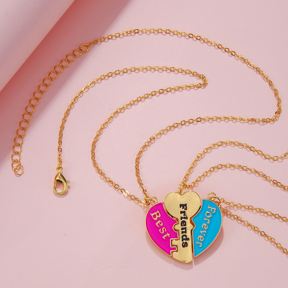 Best Friend Necklace Set, Matching BFF for 2 or 3 Friends, Ideal Friendship Jewelry Gift for Girls, Women, Sisters, Perfect for Birthdays and Special Occasions