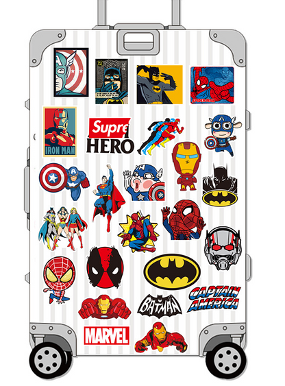 50pcs Princess Aven Superheros Toy Story Kids Stickers Luggage Laptop Skateboard Waterproof Party Bag Fillers Waterbottle Decal Graffiti Patches (Avengers)