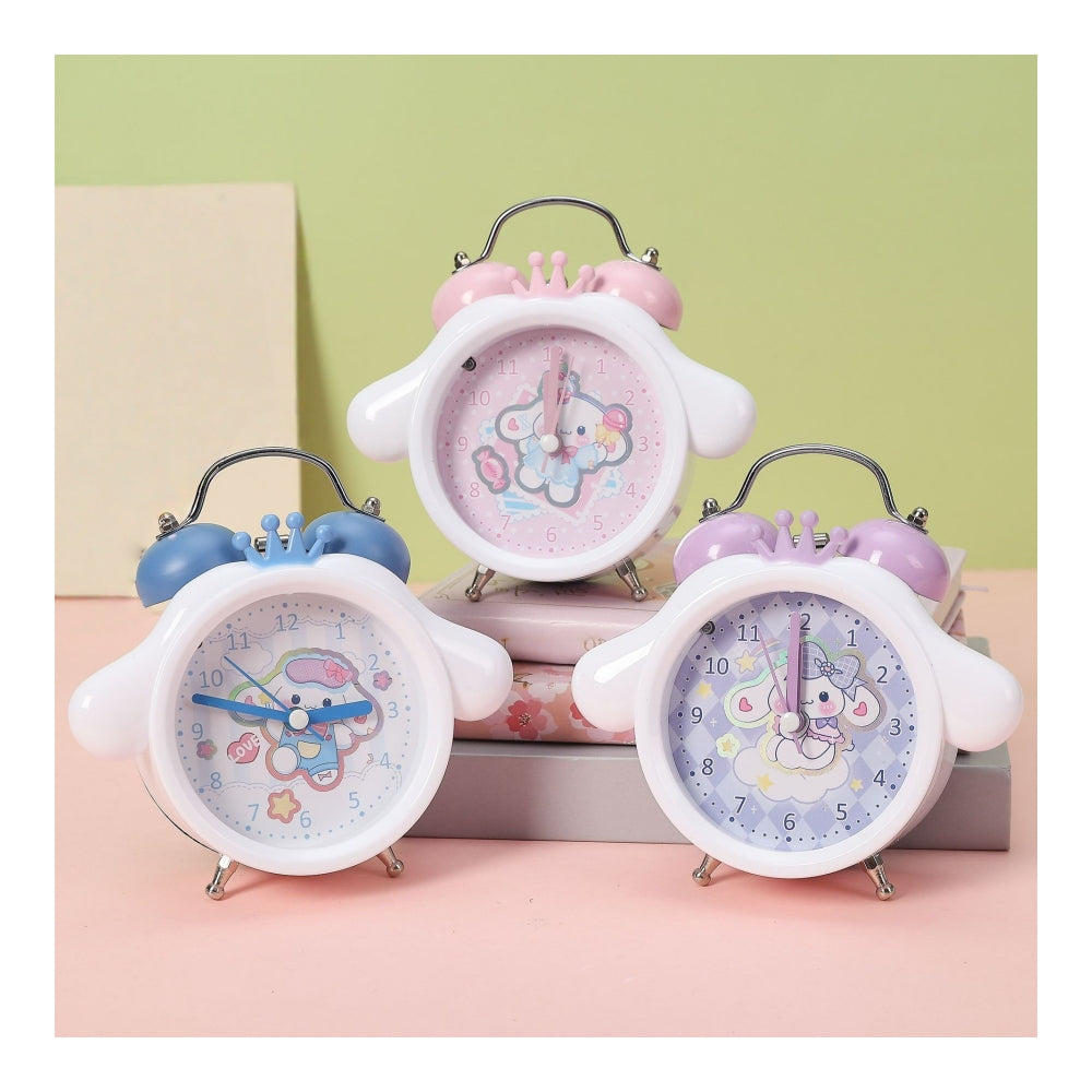 Capybara Panda Alarm Clocks Non-Ticking Kids Silent Bedside Alarm Clock, Loud Double Bell Clock With Backlight,Suitable For School Gift (Capybara(random color))