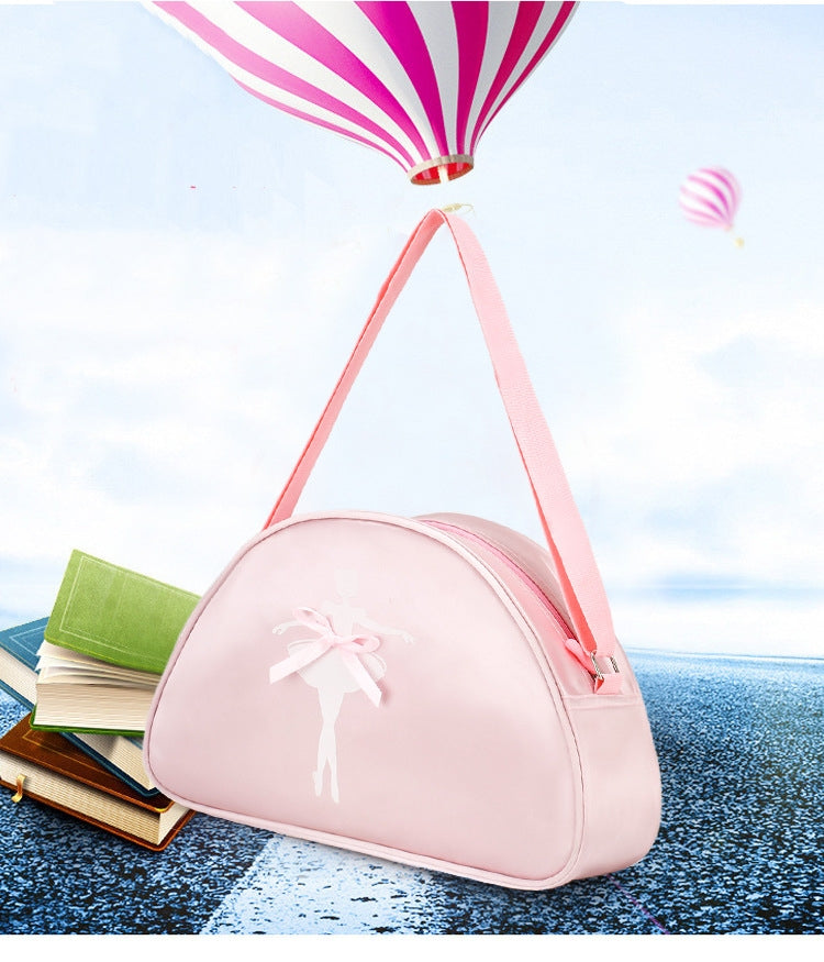 Girls Kids Children Ballet Dance Bag, Pink Ballerina Handbag Tote Gymnastics Sports Duffel Bag, Crossbody Shoulder School Bag Light Weight Carry-on Luggage