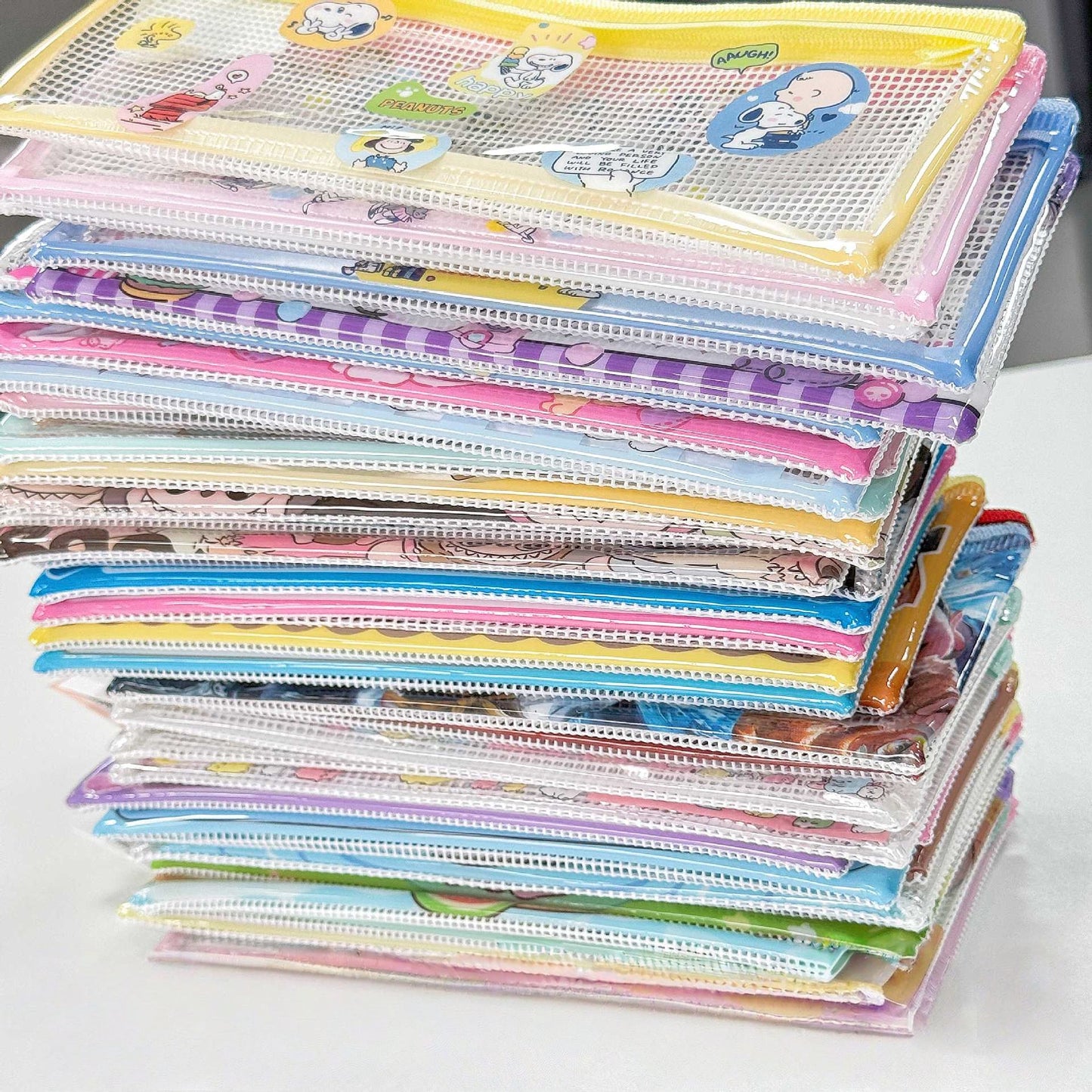 4pcs Capybara Pencil Case, Portable for Stationery, Transparent Zipper Pen Holder Bag, Wide Opening Pen Bag for School Supplies for Teenage Girls, Boys (Fairy)