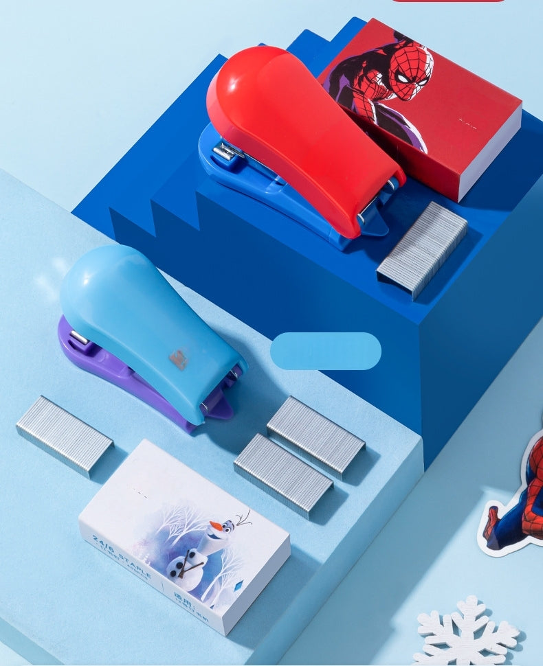 Mini Effortless Kitty Princess Desktop Staplers with 1000 Standard No.10 staples set Cute Stapler Gift for Student and Office School stationary Use