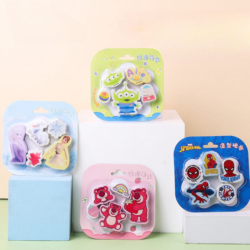 4 PCS Spider Rubbers Pencil Eraser Erasers Rubber for Kids School Stationary Party Favour Bag Fillers Gift Set (Frozen 5pcs)