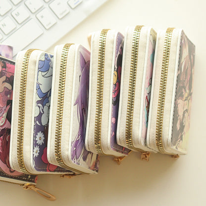 Kids GIrls Women Wallet Cute Trifold Wallet with Coin Purse Card Slots with zip pockets Gifts PU leather (Capybara)