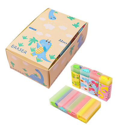 Unicorn Dinosaur Rubbers Pencil Eraser Erasers Rubber for Kids School Stationary Party Favour Bag Fillers Gift Set