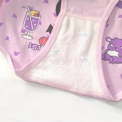 4 Pack Girls Kids Underwear Toddler Briefs Shorts Pants Cotton underpants Box Gift Set(3-4 Years)