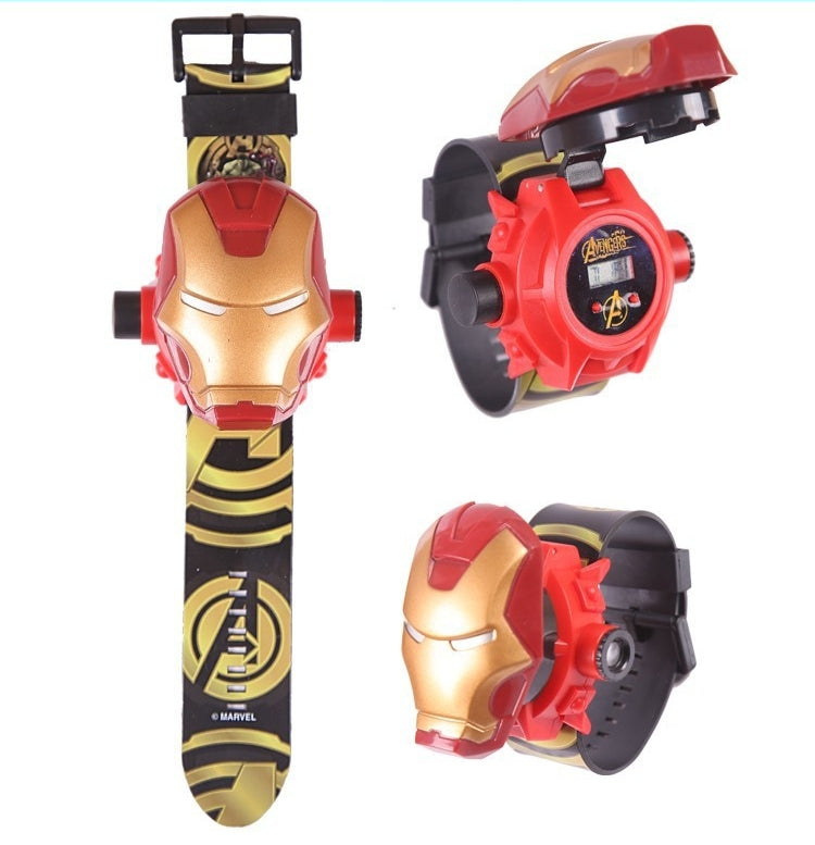 Superhero Robert Watch with 24 Super Projection Cartoon Hero Figurines Princess, Electronic Watch for Boys Girls Projector 3D (Rabbit)