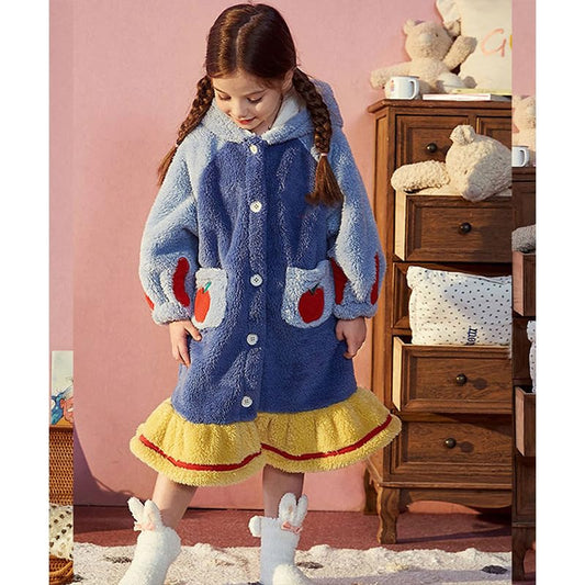 Snow White Elsa Winter Bow Oversized Blanket Hoodie Kids, Girls, Super Soft Warm Fleece Sweatshirt With Pocket for Children Teens, Long Sleeves (Snow White)