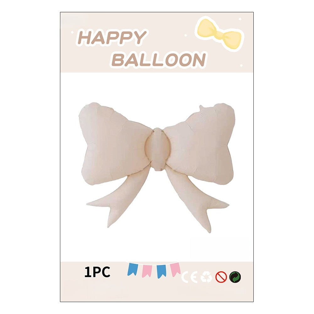 3 PCS Bow Birthday Decorations，Pink Macaron Bow Balloons，26 Inch Elegant Coquette Party Supplies，Large Princess pink Bow Print for Girls Women, Bridal Shower, Baby Shower, (Bow 3pcs)