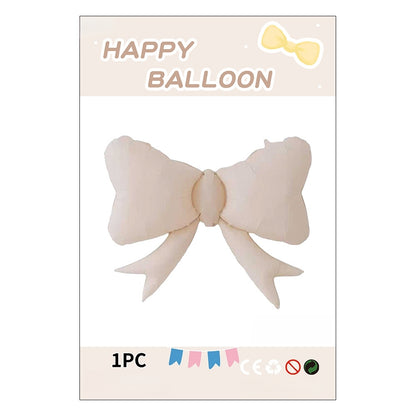 3 PCS Bow Birthday Decorations，Pink Macaron Bow Balloons，26 Inch Elegant Coquette Party Supplies，Large Princess pink Bow Print for Girls Women, Bridal Shower, Baby Shower, (Bow 3pcs)