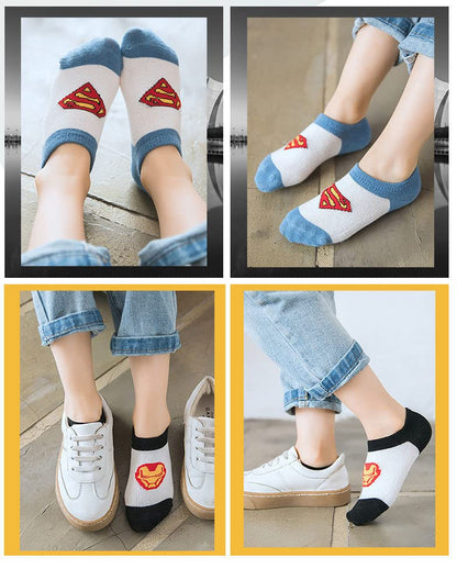 5 Pairs Kids Girls Boys ankle socks Rich Cotton Low Cut Trainer Socks Breathable Sport Socks infant (Colour 1 (6-8years))