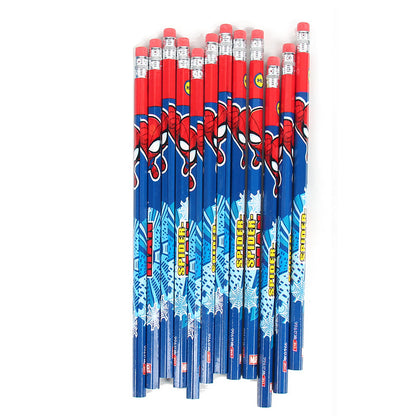 Pack of 36 Princess Spider HB Pencils with erasers Kids Children Party Bag Fillers School Office(MIX HERO)