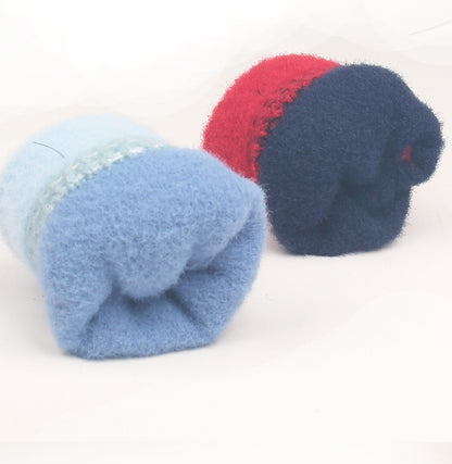 Fingerless Flap Cover Gloves Winter Knit Warm Mittens Soft Lined Fleece Thermal Outdoor Half Finger Gloves with Cover Convertible Flip Top for Kids