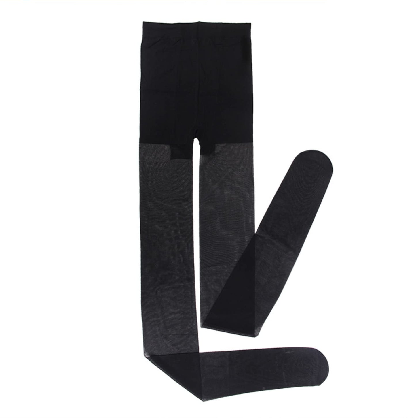 Women 6 Pairs Black Nude Silk Sheer Soft Tights 20 Denier Control Top (Black)