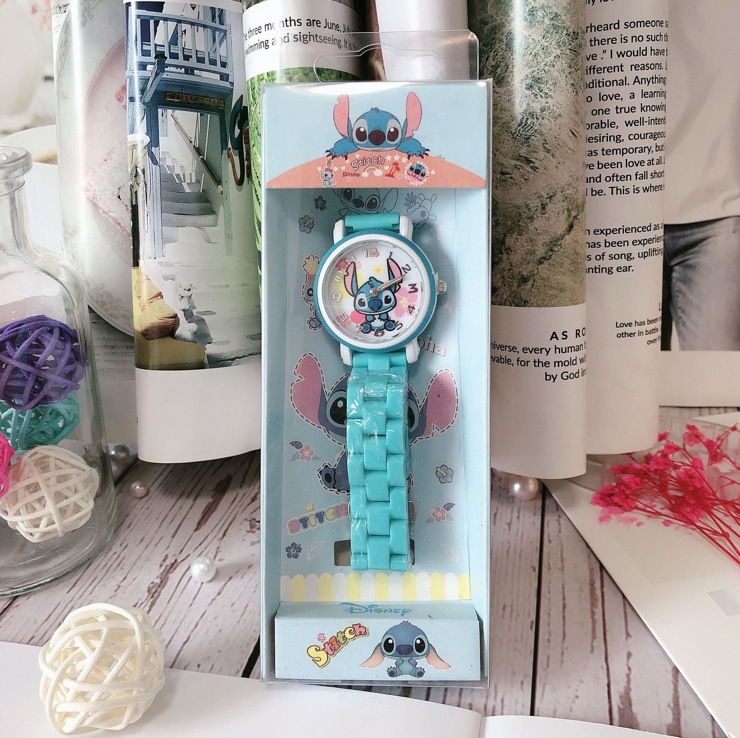 Analogue Quartz Watch with Stainless Steel Strap Bracelet Cats Girls Toddler Watches Gifts for Kids Birthday Gifts Gift Box