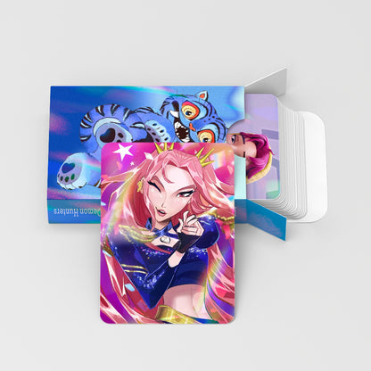 Kpop Hunters Photocards,Lomo card setwith free stickers,Waterproof Anime Character Collection Vinyl card postcards, gifts for Korean pop, anime lovers, girls (Cat 30pcs)