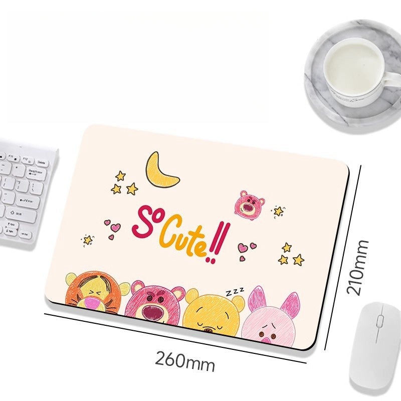 Cute Winnie Girls Boys Kids Women Mouse Mat Pad with Wrist Rest Computer PC Laptop Gaming Office School Study Home Desk Accessory