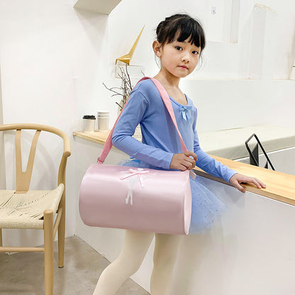 Girls Kids Children Ballet Dance Bag, Pink Ballerina Handbag Tote Gymnastics Sports Duffel Bag, Crossbody Shoulder School Bag Light Weight Carry-on Luggage(Purple)