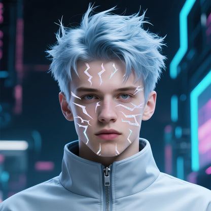 Temporary Tattoos for Kids, Kpop Cosplay Accessories, Kids Laser Tattoos for Girls Boys Face Body Christmas Costumes Cosplay Accessories Fake Hunters Tattoos (Face 4pcs) Brand: ISABELLA MOON