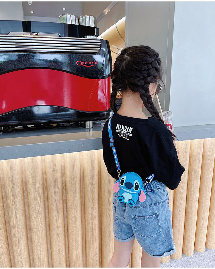 Kids Purse Girls Silicone Mini Children's Coin Purse Cute Cartoon Shoulder Bag Crossbody Bag Accessories Bags Adjustable Strap for Kids Gift Travel Holiday (White Cat)