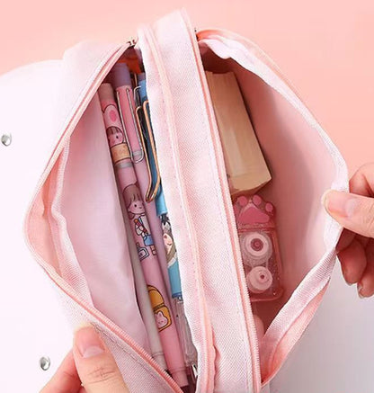 3D Girls Boys Kids Princess Castle Large Pencil Case,High Capacity Water Proof,School Supplies Gifts Stationery (Kuromi)