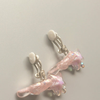 3 Pairs kids Clip On Earrings for Girls Cute Earrings No Pierced Princess Play Girls Dress Up Jewelry Set for Kids
