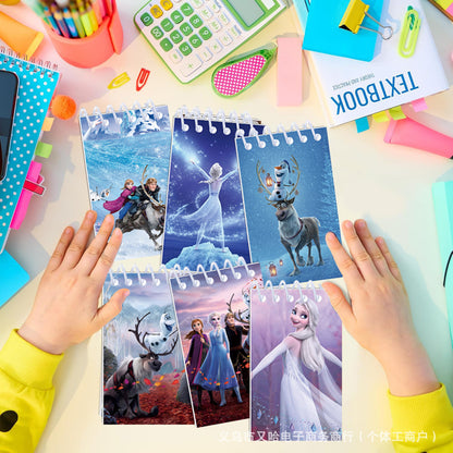 10 Pack Pocket Notebook Small Spiral 10 * 6CM Mini Notepad Princess Kids Colorful Memo Bulk Wired Lined for School Office Supplies Birthday Party Bag Fillers (Frozen)