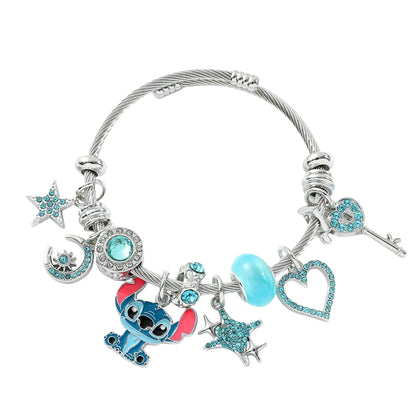 Magical kitty Sparkly Crystal Silver Plated Adjustable Charm Bracelet Birthday Gifts for Girls kids Birthday Jewellery Bracelets