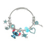 Magical kitty Sparkly Crystal Silver Plated Adjustable Charm Bracelet Birthday Gifts for Girls kids Birthday Jewellery Bracelets