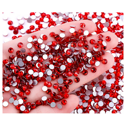 1440 Pieces Flat Back Gems Round Crystal Rhinestones SS12 3.0mm Diamante Rhinestones Crafts Nail Face Art Clothes Shoes Bags DIY