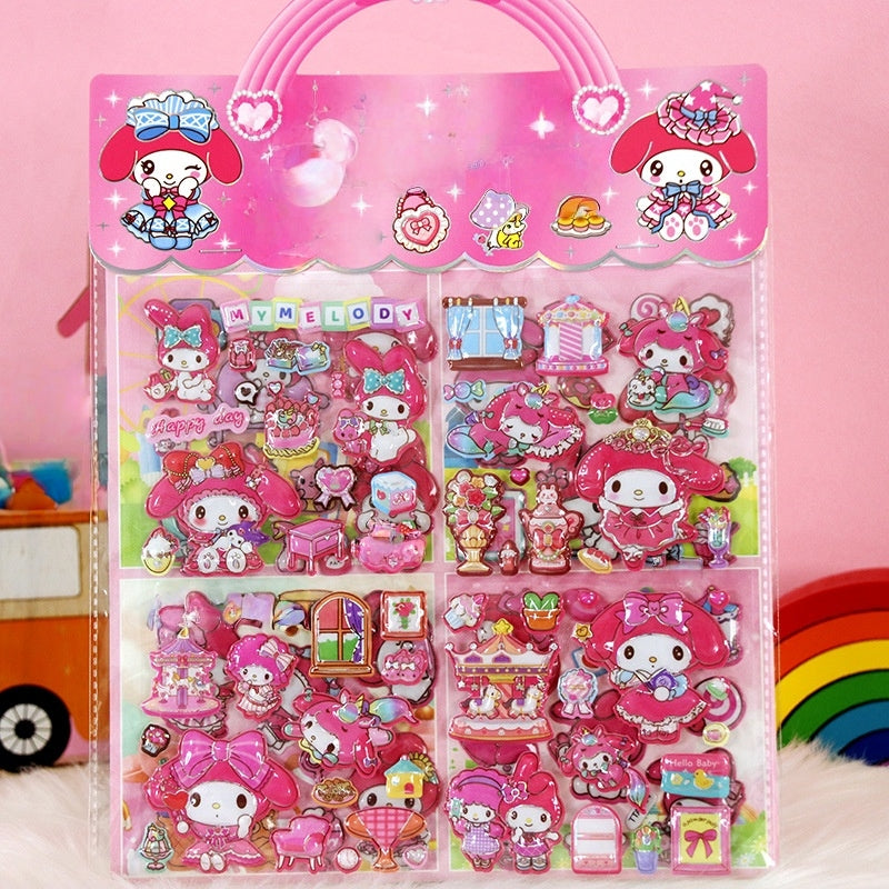 Kids Cartoon Puffy Stickers,Girls Kpop Hunters, 3D Stickers Variety Pack, Party Favor for Kids, Waterproof Stickers Cute Capybara (Kuromi)