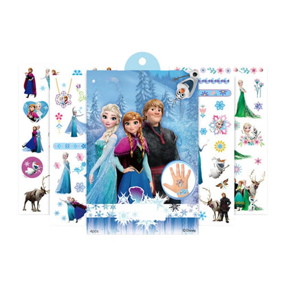 4 Sheets Kids Girls Princess Mermaid Temporary Tattoos Sticker Birthday Party Bag Fillers Favors Supplies Gifts Goodies,Fake Waterproof Temporary Tattoo Set (Frozen)