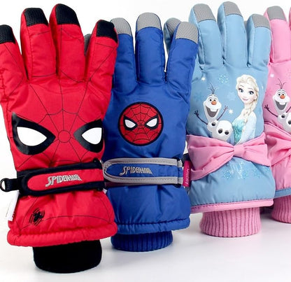 Kids Boy Girl Waterproof Winter Snow Ski Snowboard Fleece Thermal Warm Outdoor Gloves
