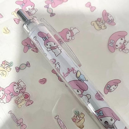 5PCS sth toy cute Gel Pen Liquid Ink Rollerball Retractable Quick Drying Extra Fine Ballpoint Premium 0.5mm Marker for Office School Stationery Supply Black (Cute)