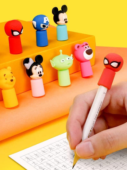 3 Pieces Pencil Toppers superheros batman pen Toppers Clip on Pencil Classroom Prizes for Kids Office School Supplies Party bag fillers Favors