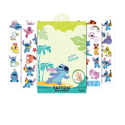 4 Sheets Kids Girls Princess Mermaid Temporary Tattoos Sticker Birthday Party Bag Fillers Favors Supplies Gifts Goodies,Fake Waterproof Temporary Tattoo Set
