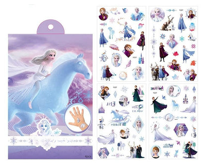 4 Sheets Kids Girls Princess Mermaid Temporary Tattoos Sticker Birthday Party Bag Fillers Favors Supplies Gifts Goodies,Fake Waterproof Temporary Tattoo Set