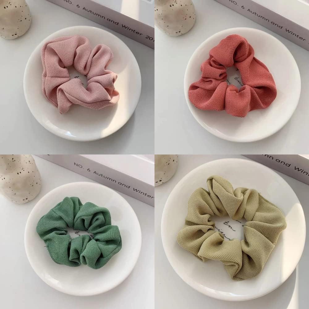7PCS Colour Pearl Hair Scrunchies For Girls Women Elastic Hair Tie Bands Ponytail Holder Bobbles Hair Accessories Thick Thin Hair