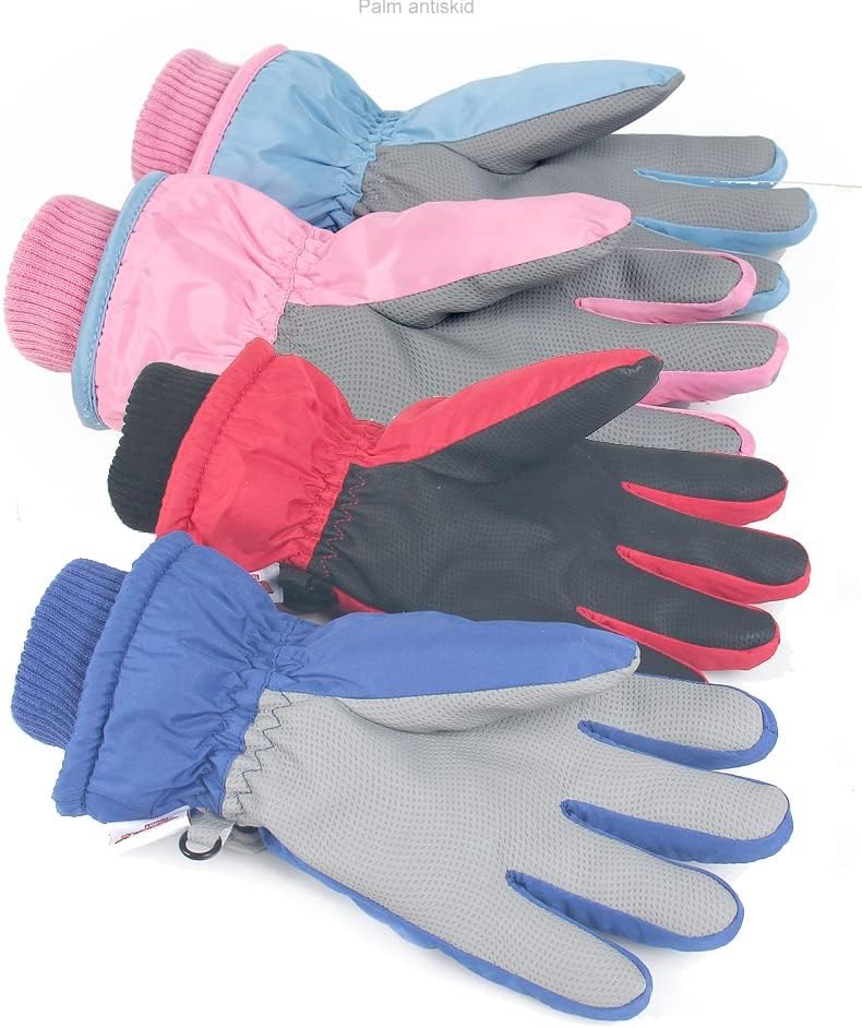 Kids Boy Girl Waterproof Winter Snow Ski Snowboard Fleece Thermal Warm Outdoor Gloves