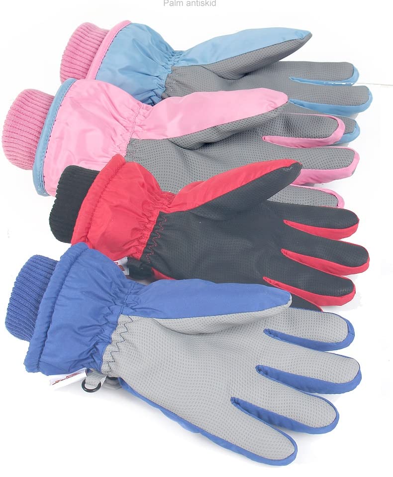 Kids Boy Girl Waterproof Winter Snow Ski Snowboard Fleece Thermal Warm Outdoor Gloves