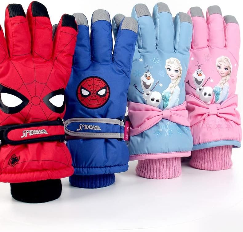 Kids Boy Girl Waterproof Winter Snow Ski Snowboard Fleece Thermal Warm Outdoor Gloves
