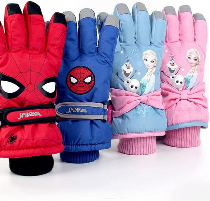 Kids Boy Girl Waterproof Winter Snow Ski Snowboard Fleece Thermal Warm Outdoor Gloves