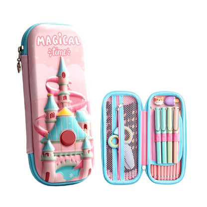 3D Girls Boys Kids Marvel Princess Elsa Large Pencil Case ,High Capacity Water Proof,School Supplies Gifts Stationery