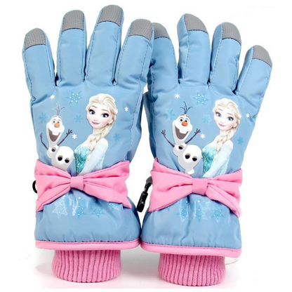 Kids Boy Girl Waterproof Winter Snow Ski Snowboard Fleece Thermal Warm Outdoor Gloves