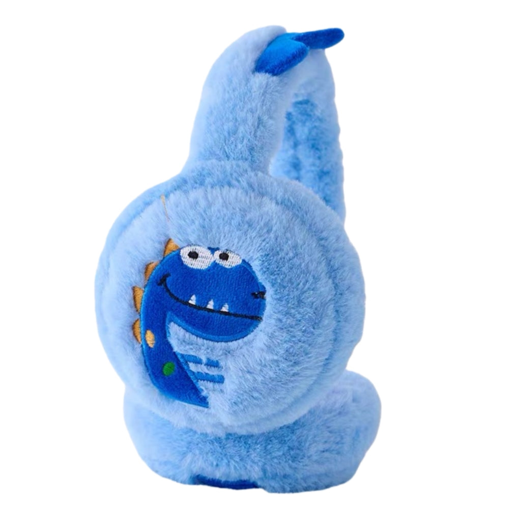 Kids Boy Girl Earmuffs Winter Fleece Thermal Outdoor Warm Plush Ear Warmer (Dinosaur)