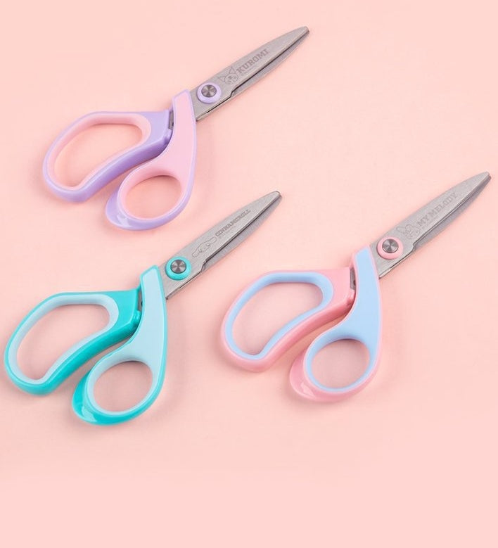 Kids Kitty cute Scissors,Children Blunt tip Safety Scissors with Plastic Handle for Scrapbooking Art DIY Craft Students Teaching Stationery