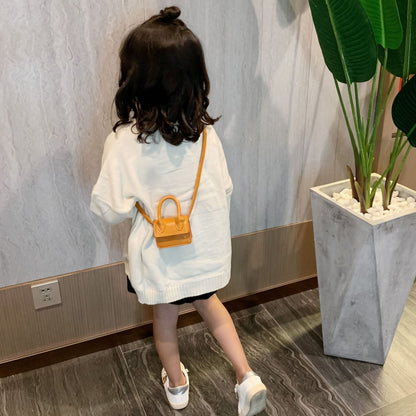 Shoulder Bag Girls Kids Children Handbags Portable Mini Coin Purse Messenger Crossbody Bag PU Mini Flip Bag Makeup Accessories Bags Gift Travel Holiday little small 9 * 4 * 13