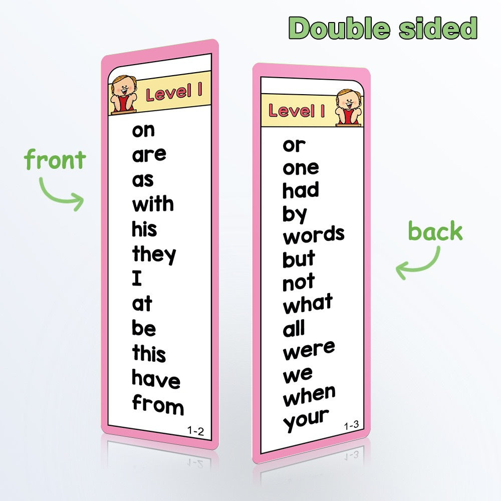 1000 Sight Words List 41 Double-Side Flash Cards, High Frequency Word Lists, ESL Teaching Materials Essential Teacher Teaching Aids for Primary School, Vocabulary Building (Set01 1000)
